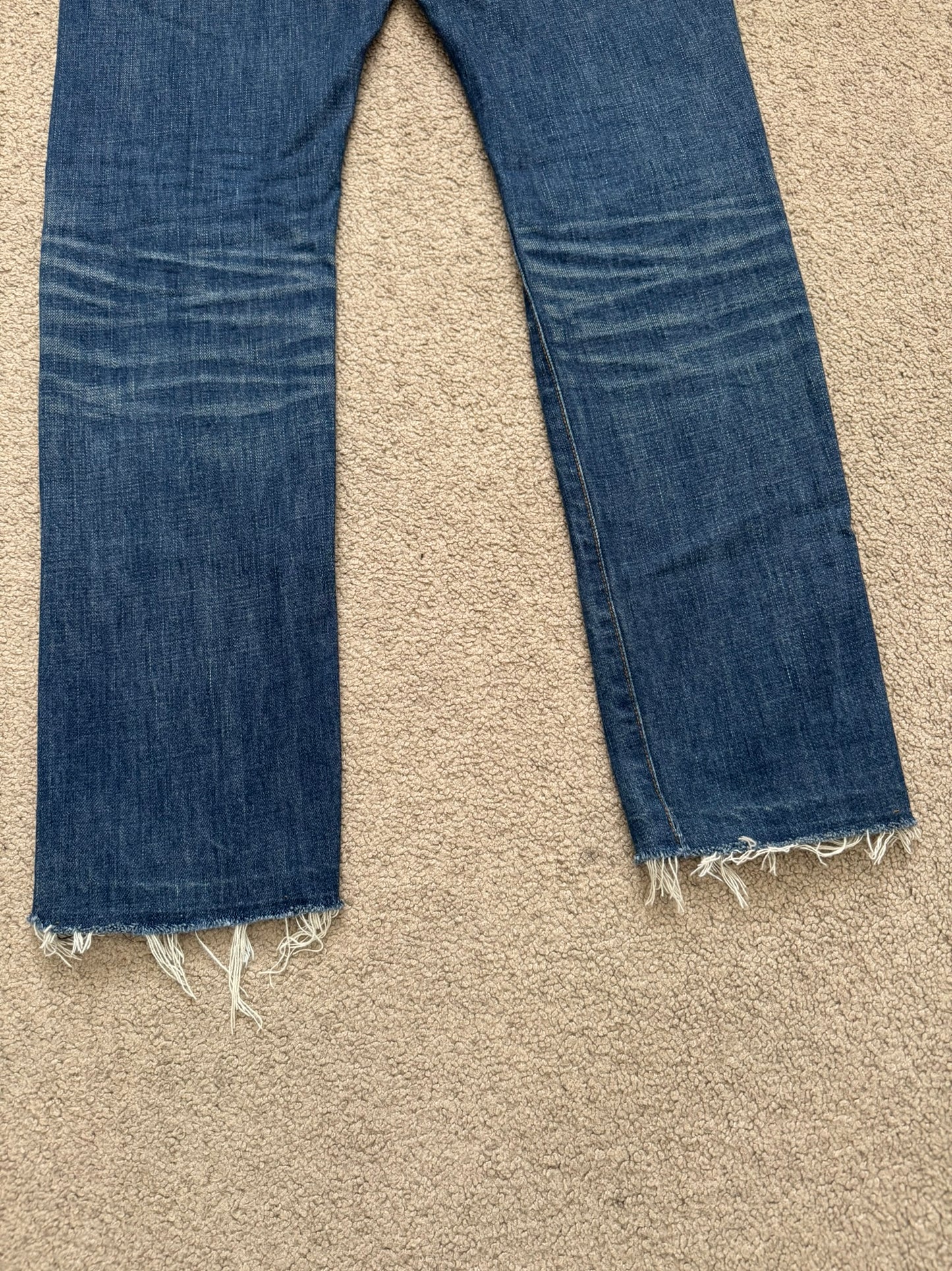 Dior Homme by Hedi Slimane MIJ Clawmark Blue Washed Denim Jeans