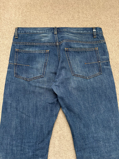 Dior Homme by Hedi Slimane MIJ Clawmark Blue Washed Denim Jeans