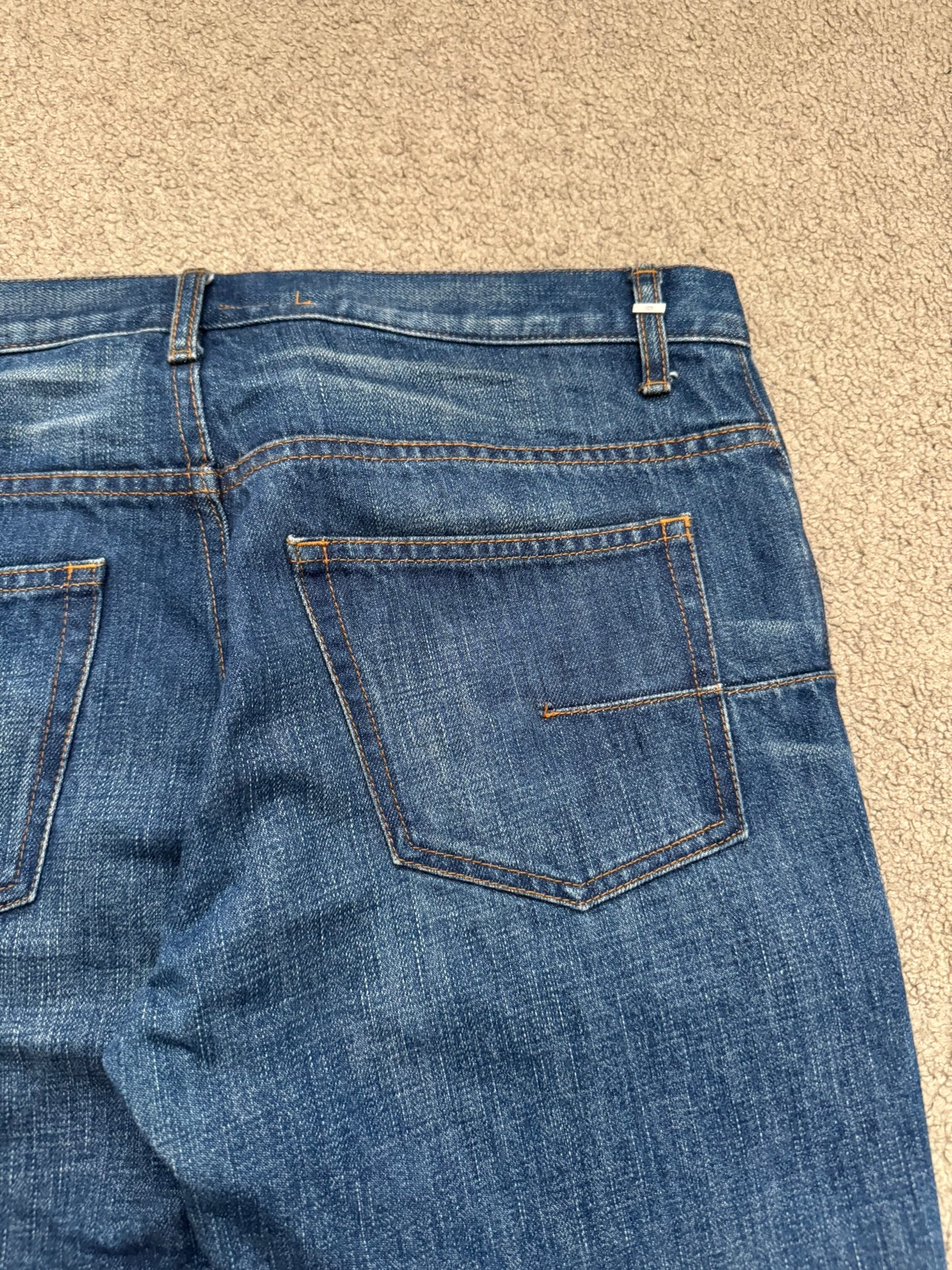Dior Homme by Hedi Slimane MIJ Clawmark Blue Washed Denim Jeans