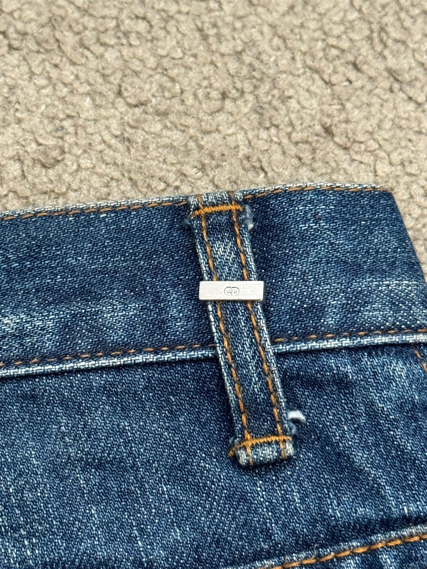 Dior Homme by Hedi Slimane MIJ Clawmark Blue Washed Denim Jeans