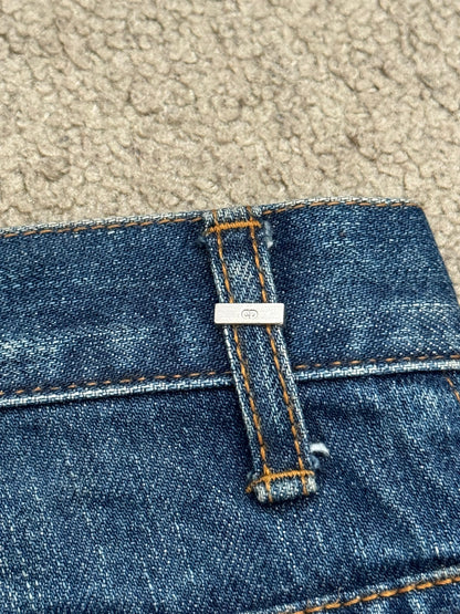 Dior Homme by Hedi Slimane MIJ Clawmark Blue Washed Denim Jeans