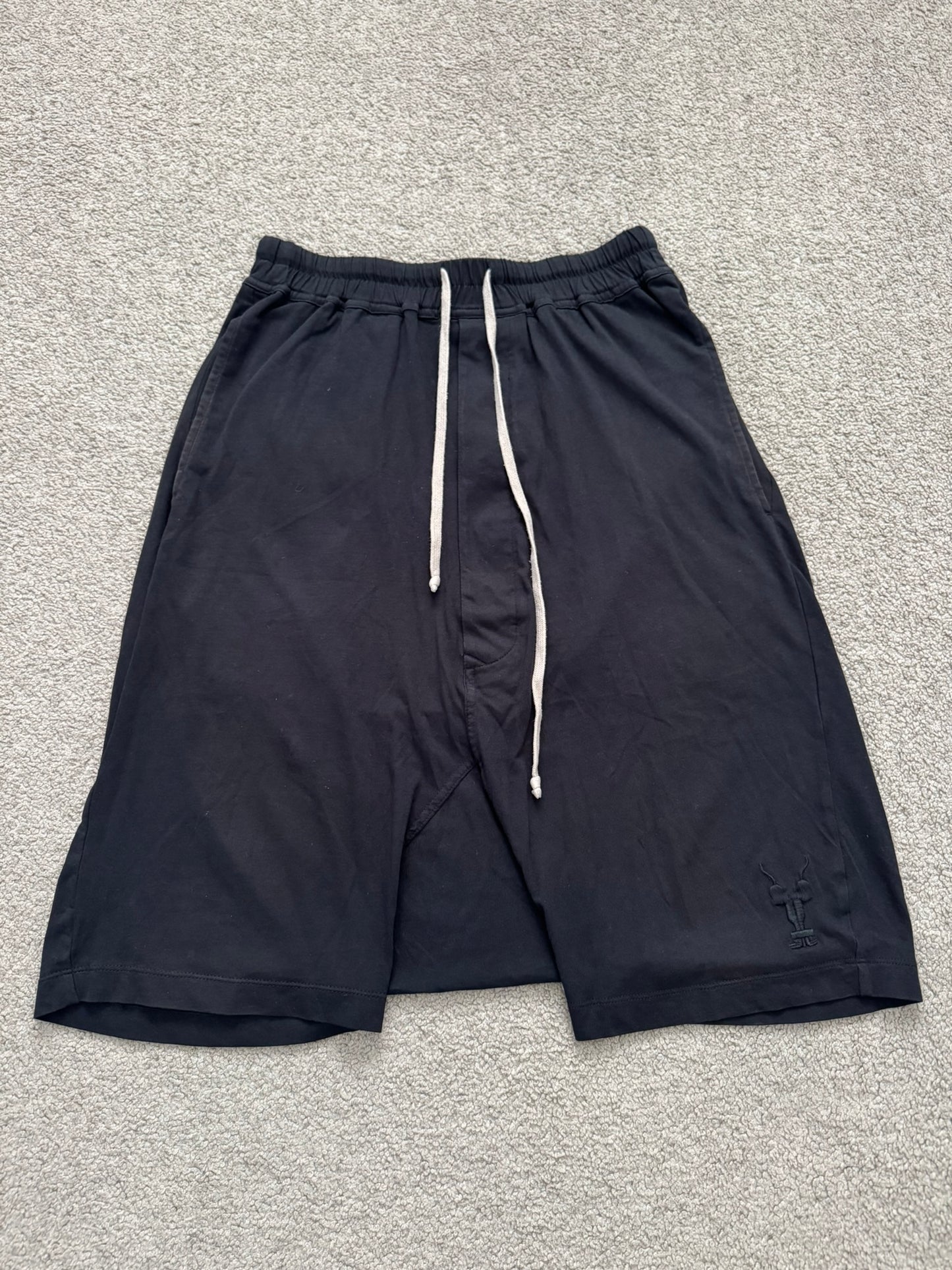 SS17 Rick Owens DRKSHDW "Gym Logo" Cotton Pods Shorts