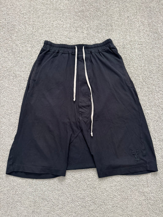 SS17 Rick Owens DRKSHDW "Gym Logo" Cotton Pods Shorts