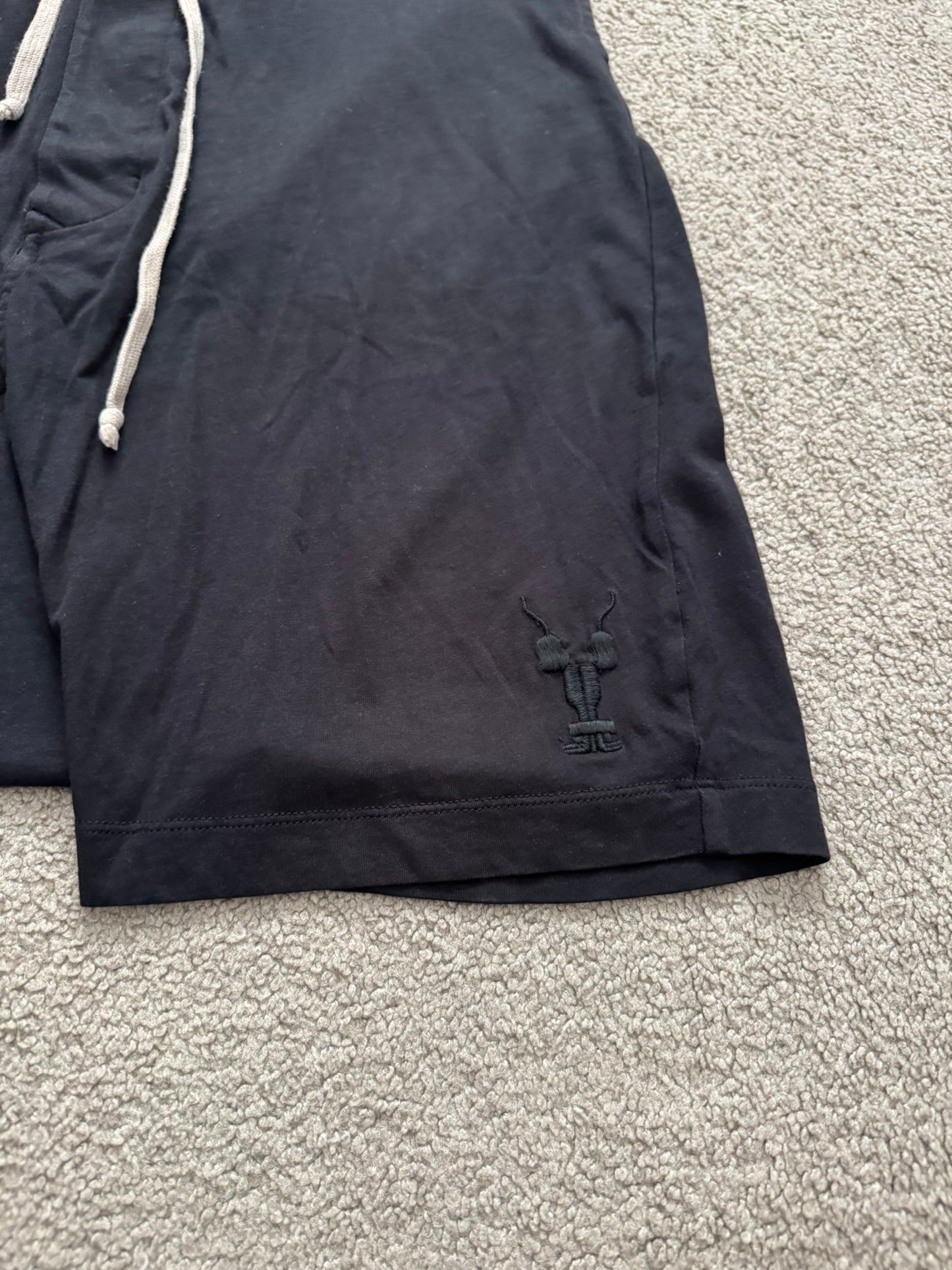 SS17 Rick Owens DRKSHDW "Gym Logo" Cotton Pods Shorts