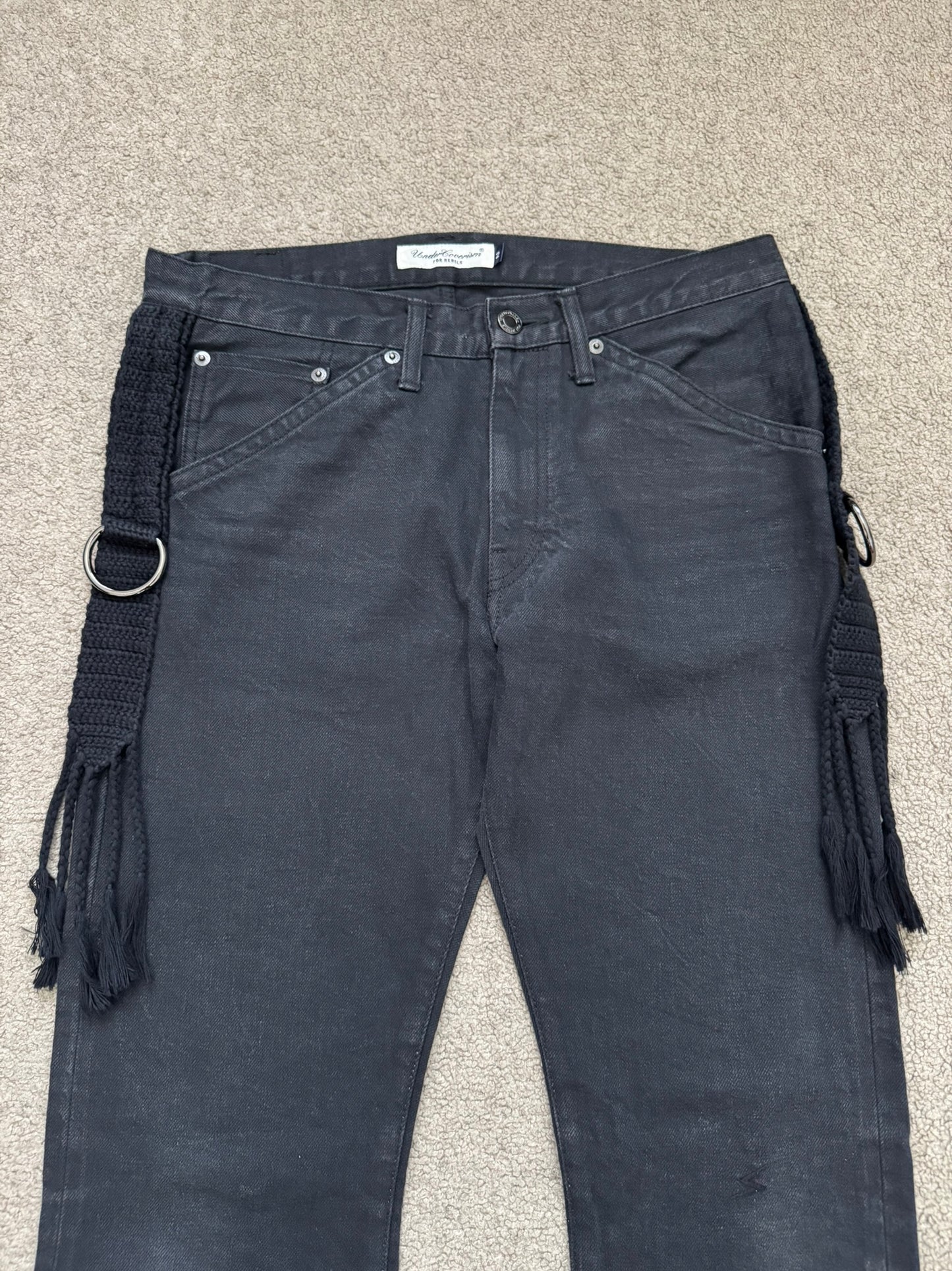SS08 Undercover Fringe Tassel Lightning Bolt Denim Jeans