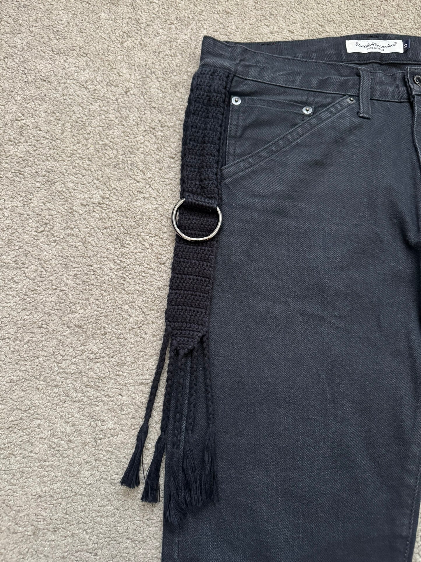 SS08 Undercover Fringe Tassel Lightning Bolt Denim Jeans