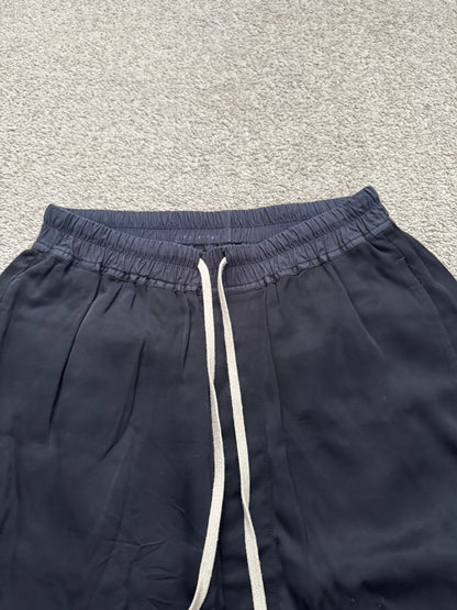 SS16 Rick Owens Mainline "Cyclops" Black Viscose Pods Shorts