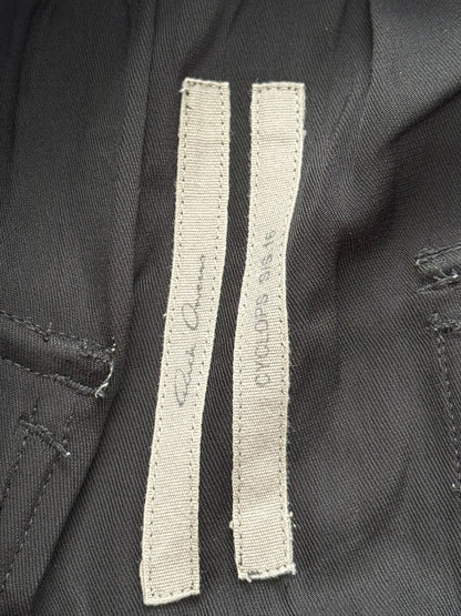 SS16 Rick Owens Mainline "Cyclops" Black Viscose Pods Shorts