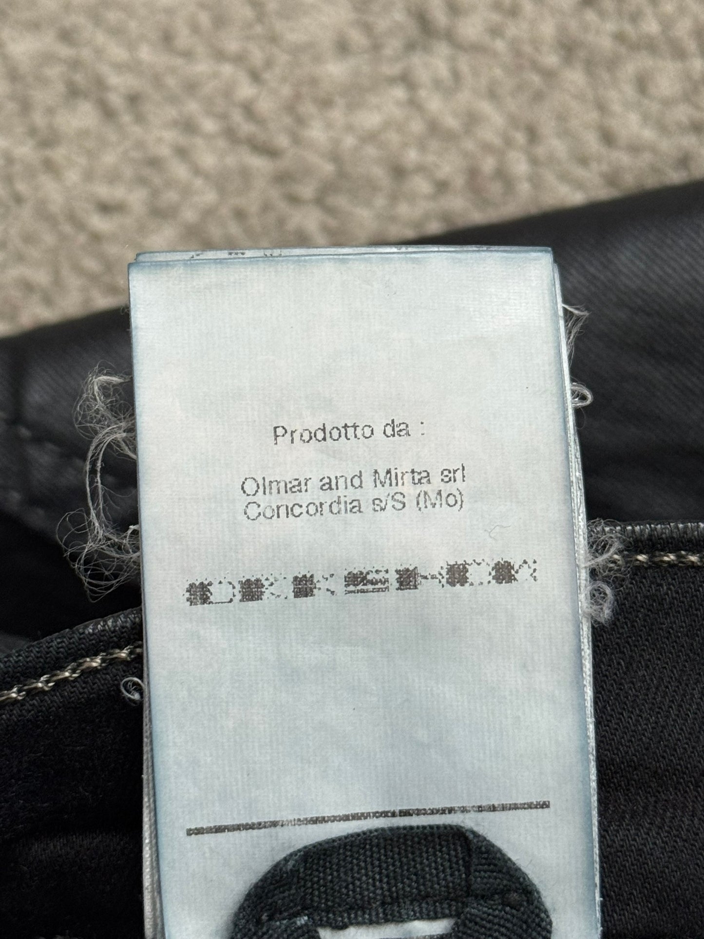 2000s Rick Owens DRKSHDW Black Waxed Torrance Cut Denim Jeans