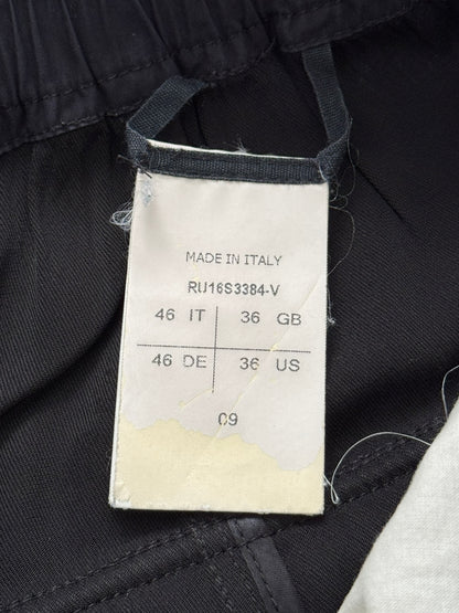 SS16 Rick Owens Mainline "Cyclops" Black Viscose Pods Shorts
