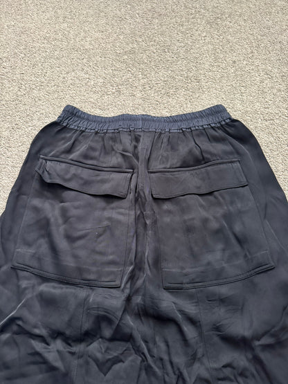 SS16 Rick Owens Mainline "Cyclops" Black Viscose Pods Shorts