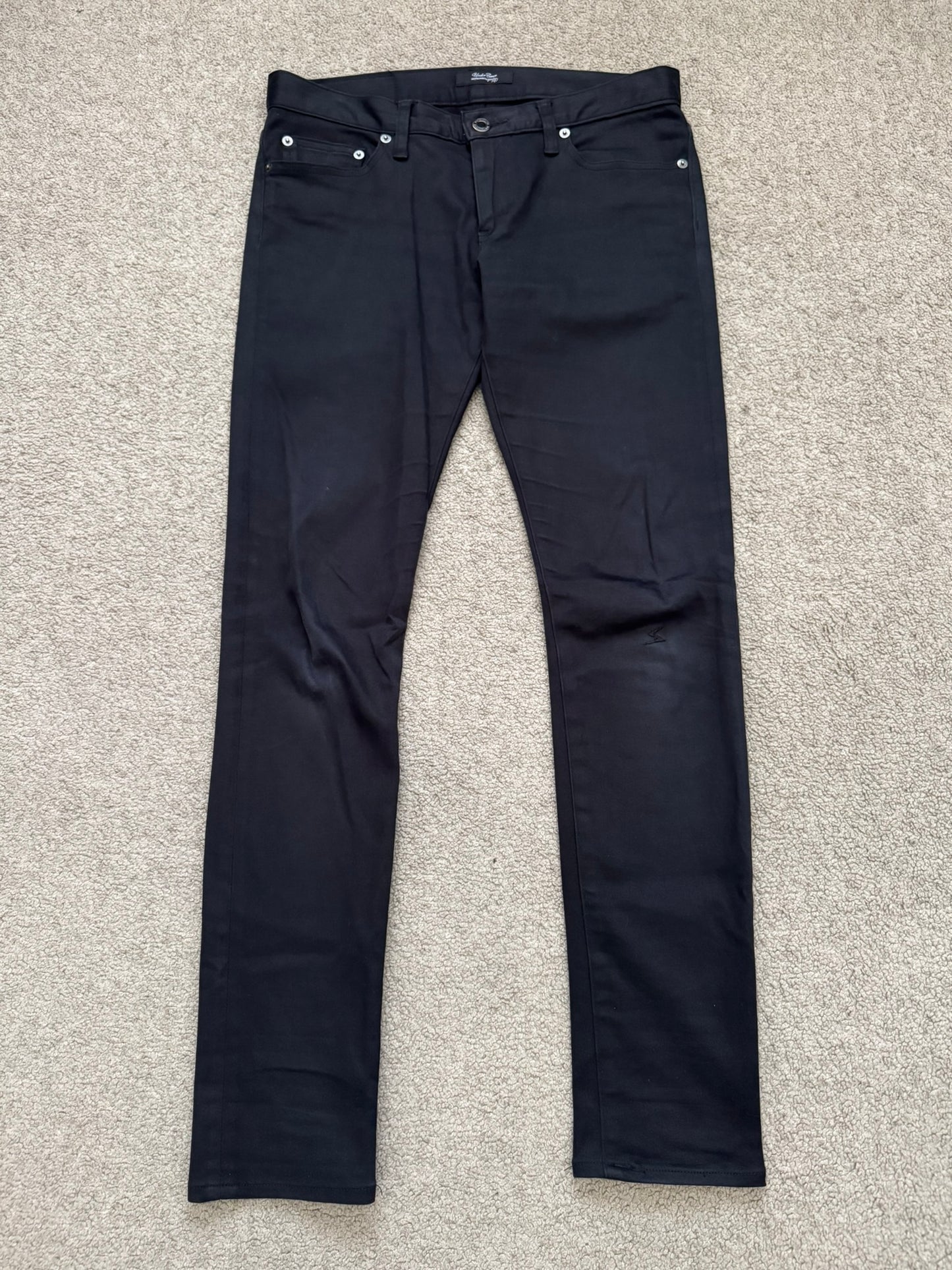 SS11 Undercover "Underman" Lightning Bolt Black Denim Jeans