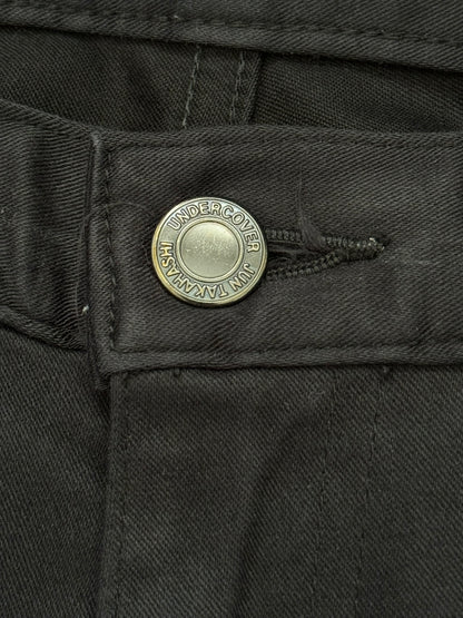 SS11 Undercover "Underman" Lightning Bolt Black Denim Jeans