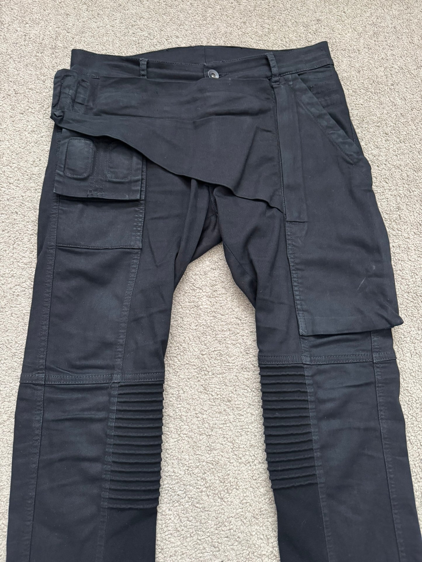 FW14 Rick Owens DRKSHDW Black Memphis Biker Denim Jeans
