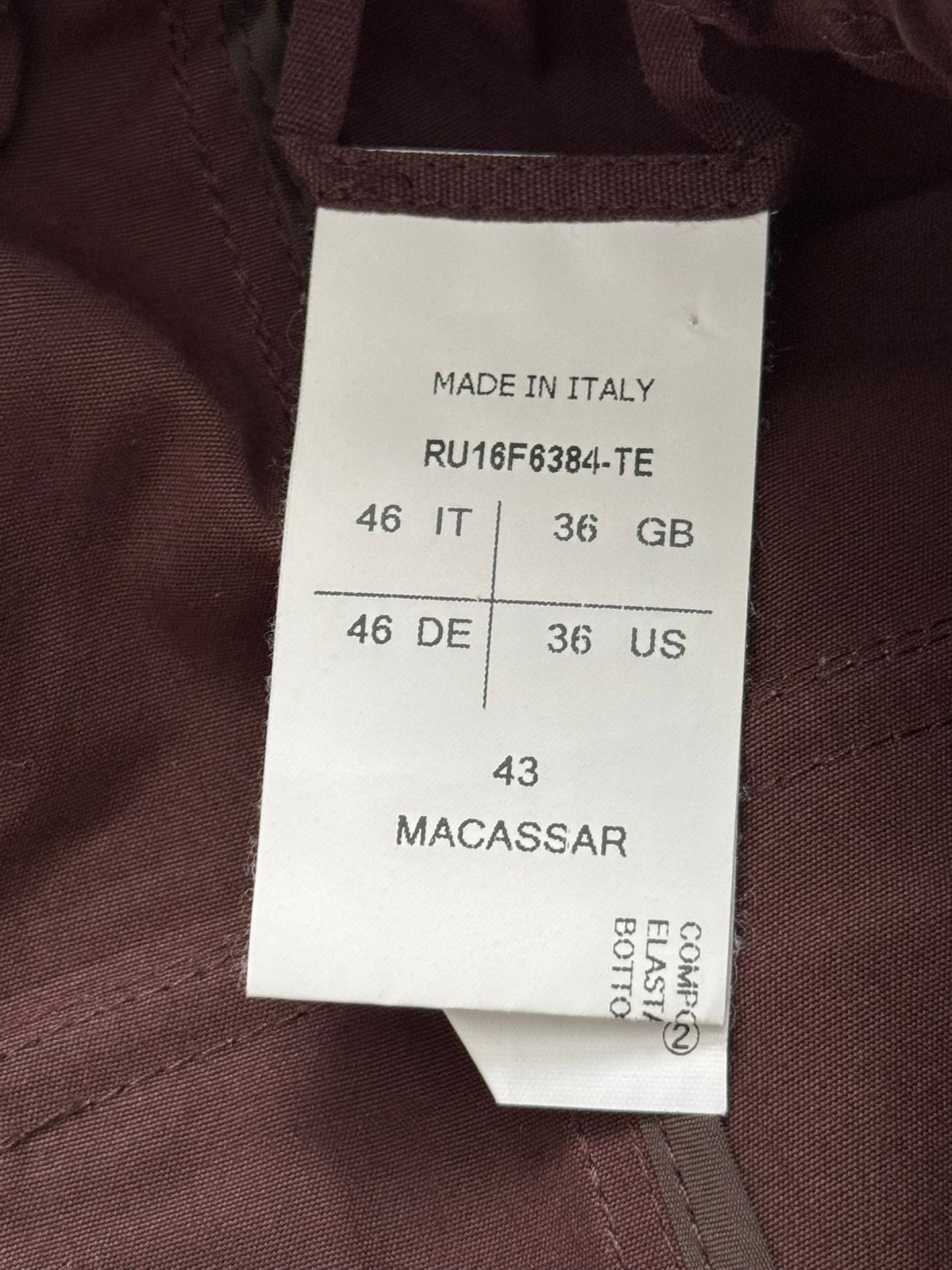 FW16 Rick Owens Mainline "Mastodon" Burgundy Pods Shorts