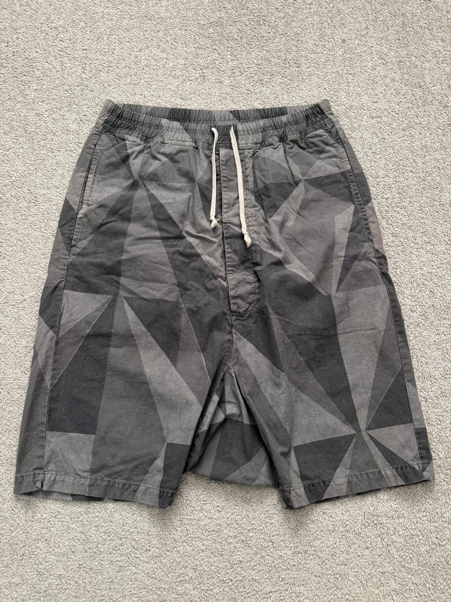 SS13 Rick Owens DRKSHDW "Island" Geo Camo Pods Shorts