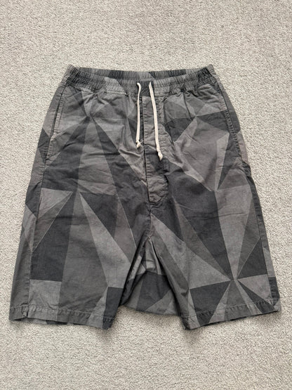 SS13 Rick Owens DRKSHDW "Island" Geo Camo Pods Shorts