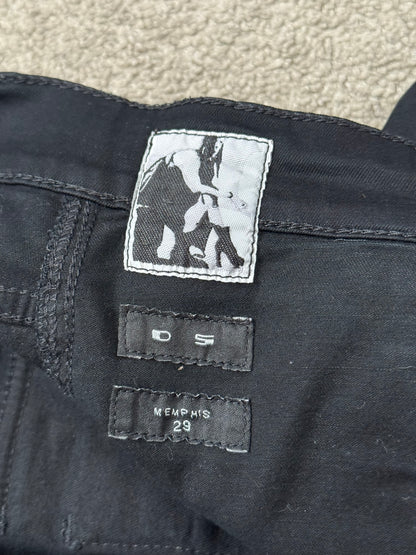 FW14 Rick Owens DRKSHDW Black Memphis Biker Denim Jeans