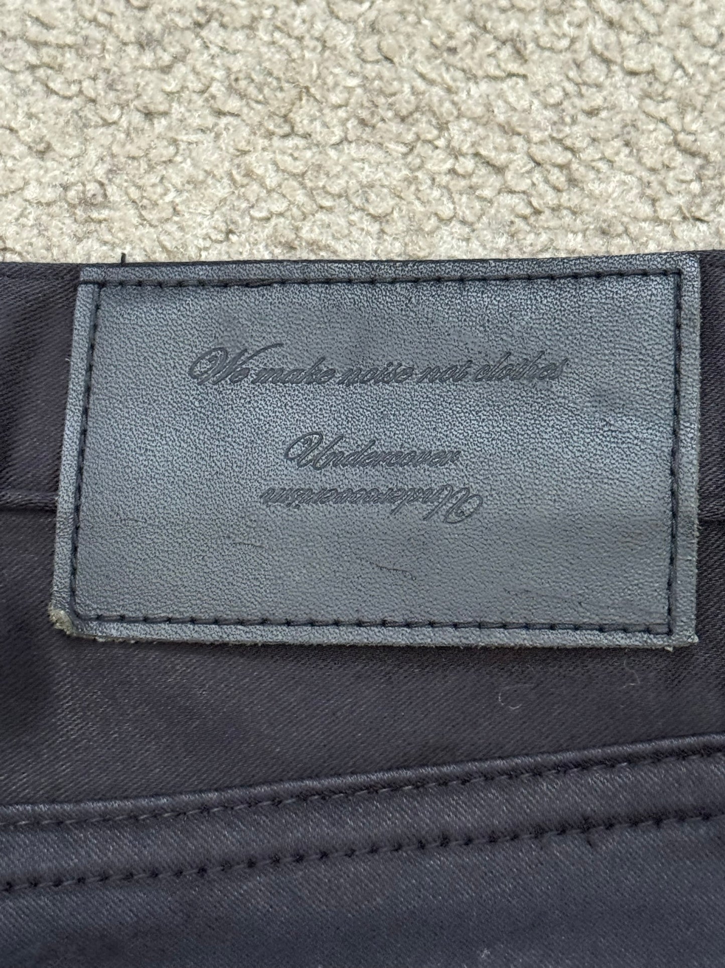 SS11 Undercover "Underman" Lightning Bolt Black Denim Jeans