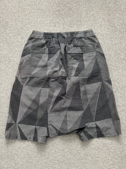 SS13 Rick Owens DRKSHDW "Island" Geo Camo Pods Shorts