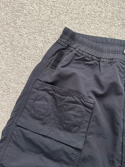 SS16 Rick Owens DRKSHDW Black Nylon Memphis Cargo Pods Shorts