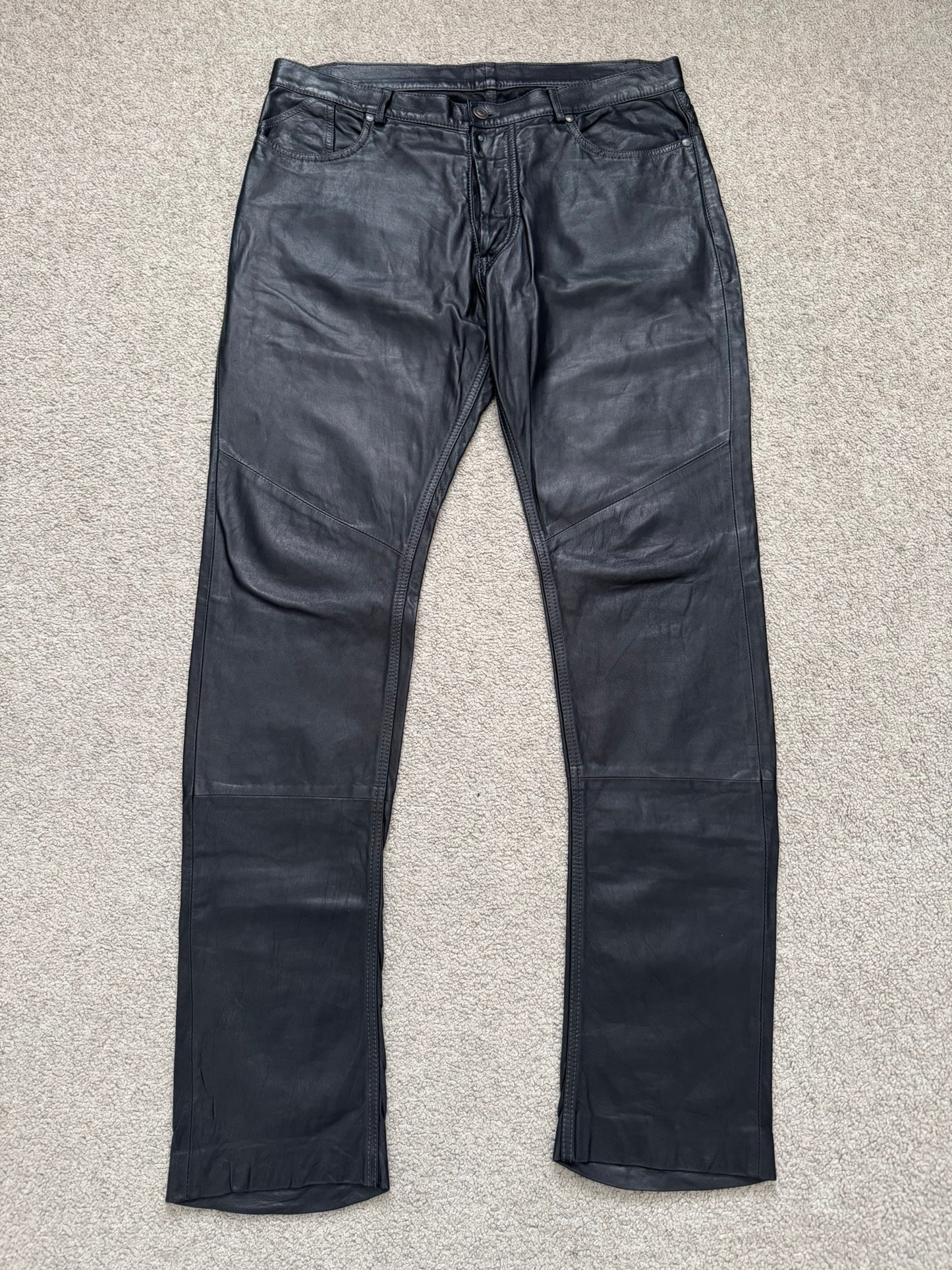 FW14 Maison Margiela Slim Lambskin Leather Jeans