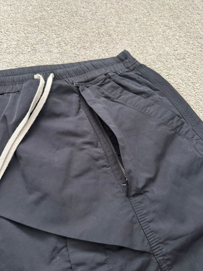 SS16 Rick Owens DRKSHDW Black Nylon Memphis Cargo Pods Shorts