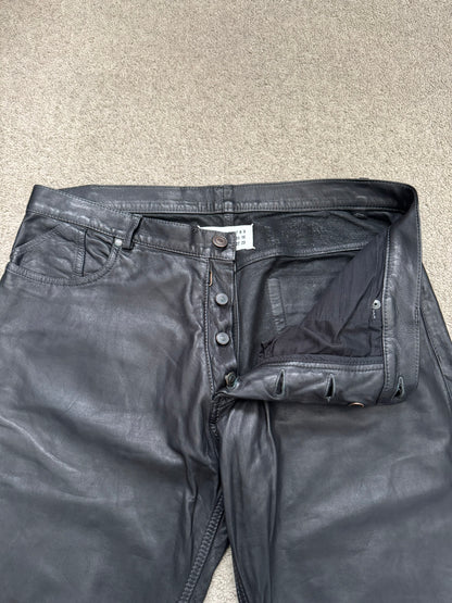 FW14 Maison Margiela Slim Lambskin Leather Jeans