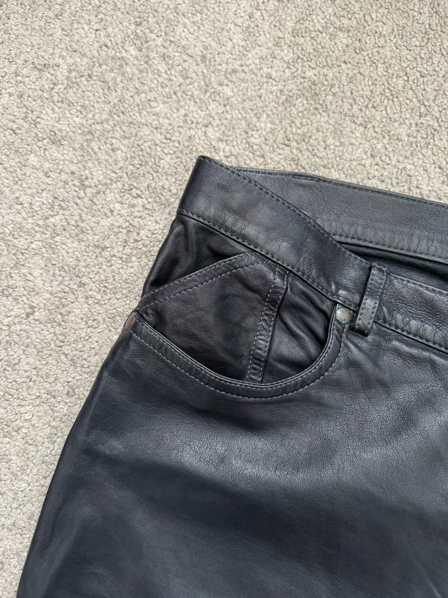 FW14 Maison Margiela Slim Lambskin Leather Jeans