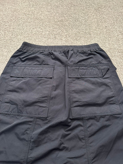 SS16 Rick Owens DRKSHDW Black Nylon Memphis Cargo Pods Shorts