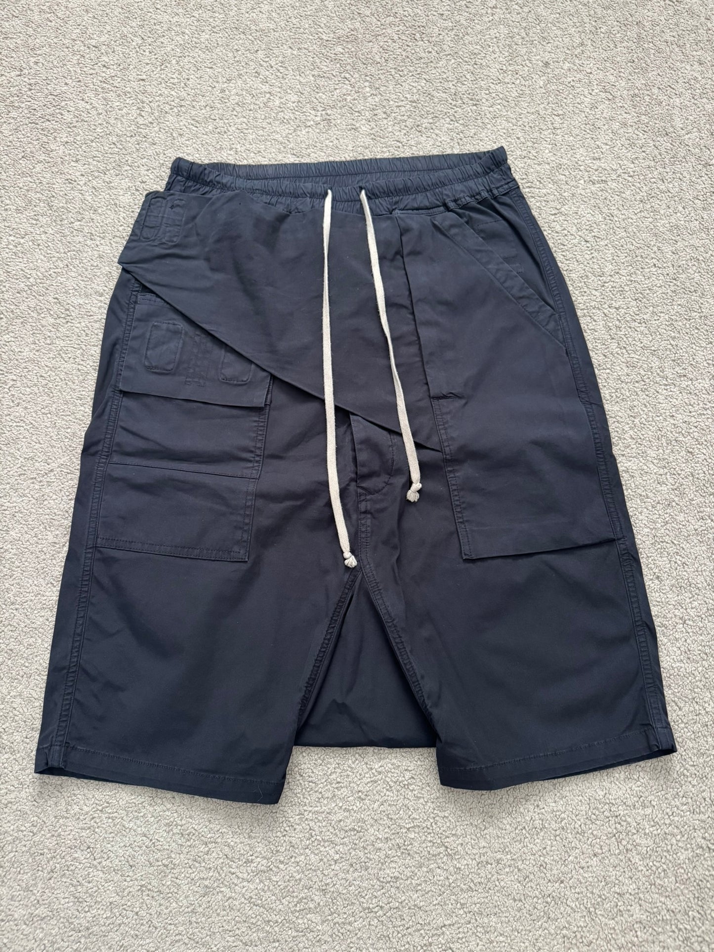 FW15 Rick Owens DRKSHDW Black Memphis Cargo Pods Shorts