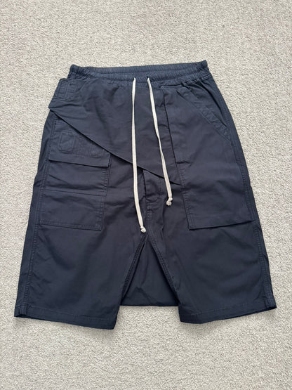 FW15 Rick Owens DRKSHDW Black Memphis Cargo Pods Shorts