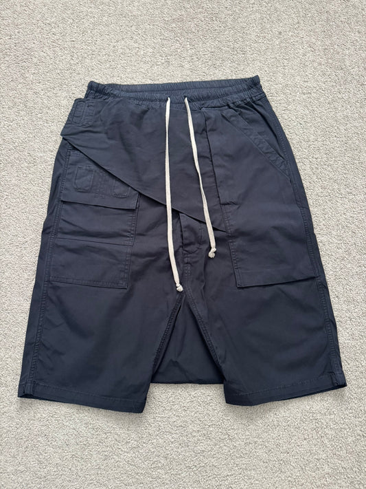 FW15 Rick Owens DRKSHDW Black Memphis Cargo Pods Shorts
