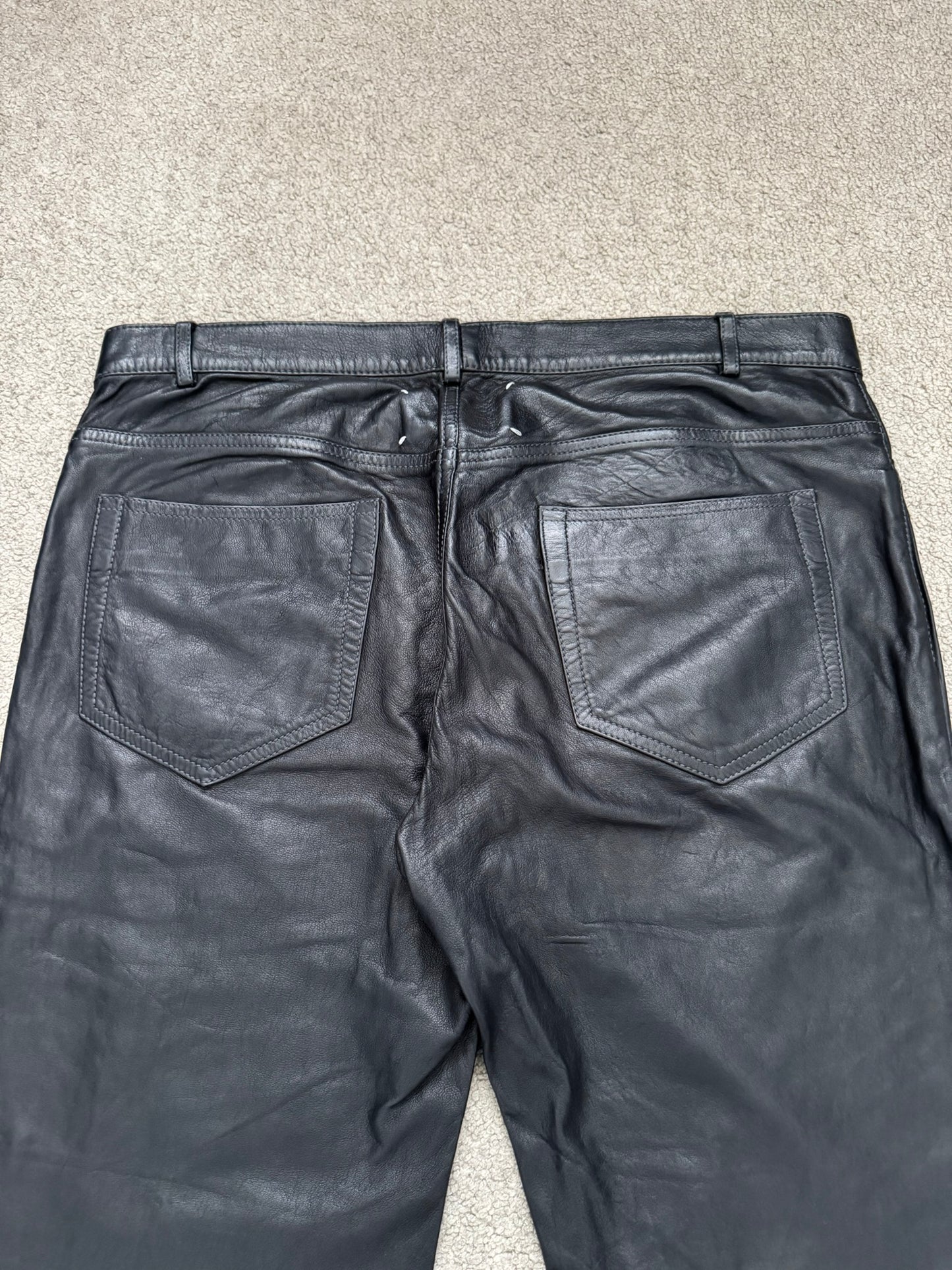 FW14 Maison Margiela Slim Lambskin Leather Jeans