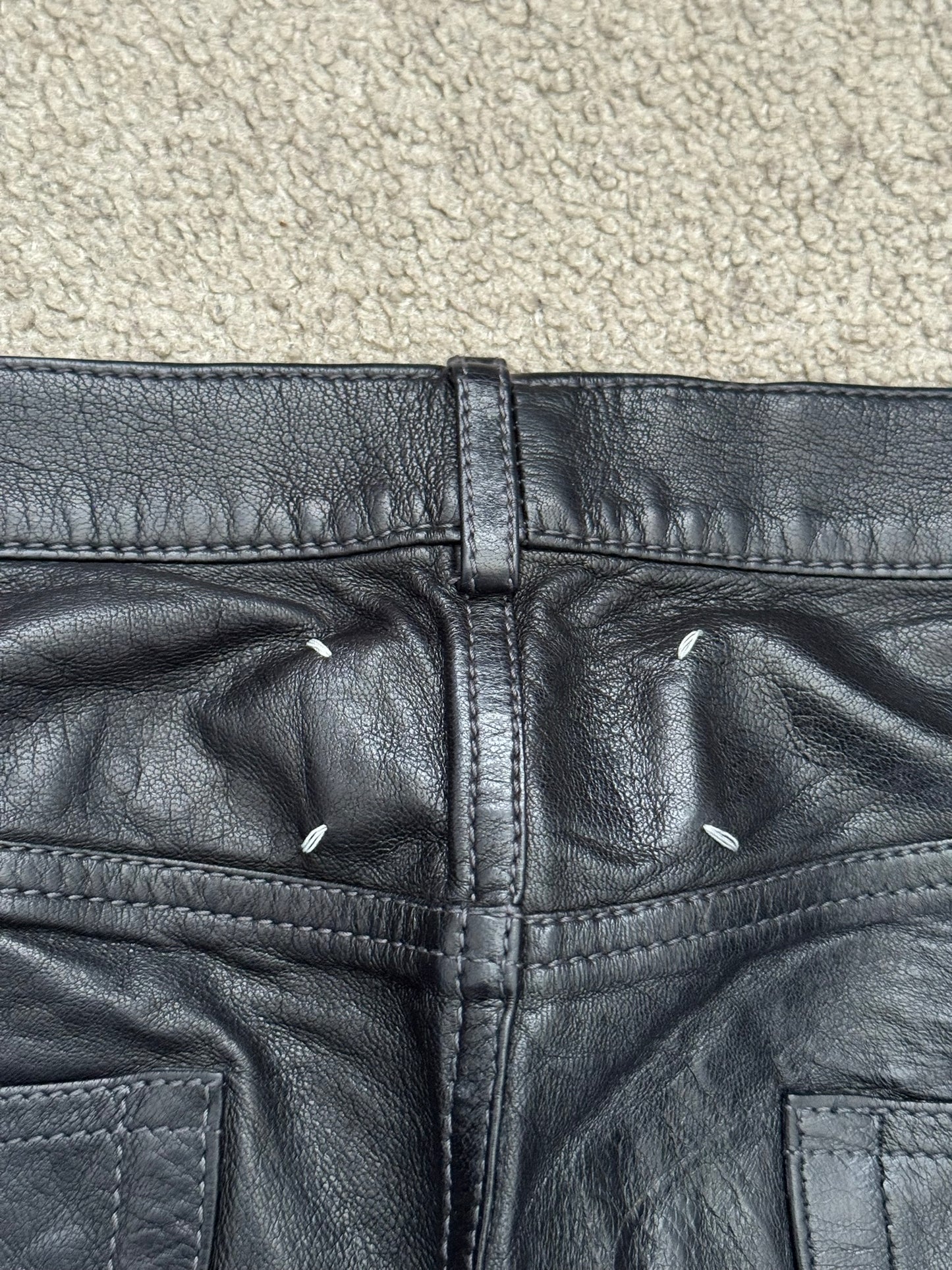 FW14 Maison Margiela Slim Lambskin Leather Jeans