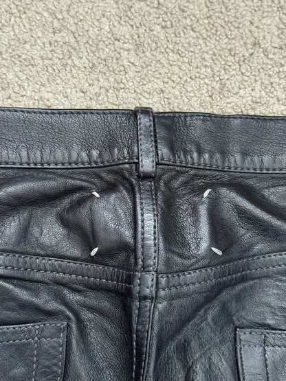 FW14 Maison Margiela Slim Lambskin Leather Jeans