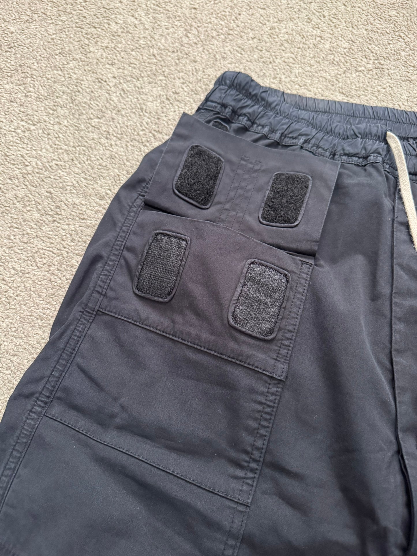FW15 Rick Owens DRKSHDW Black Memphis Cargo Pods Shorts