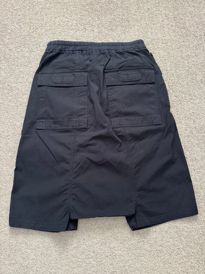 FW15 Rick Owens DRKSHDW Black Memphis Cargo Pods Shorts