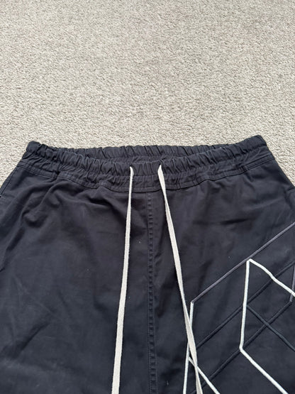 SS19 Rick Owens Mainline Geometric Basket Swinger Shorts