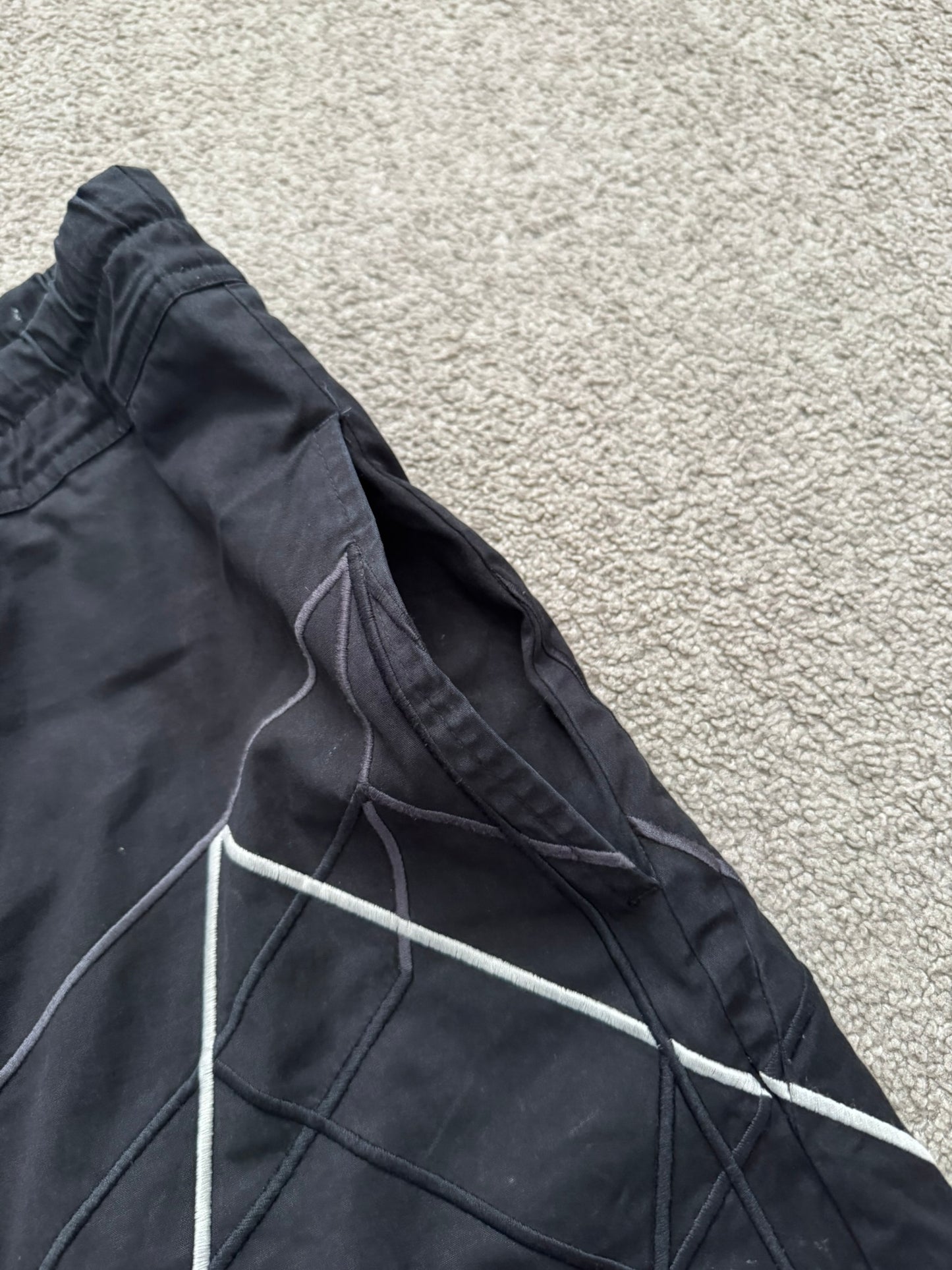 SS19 Rick Owens Mainline Geometric Basket Swinger Shorts
