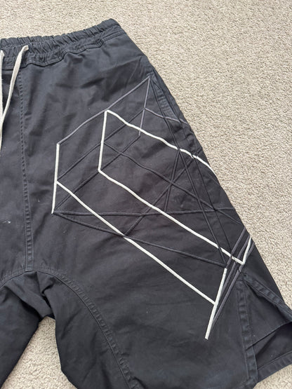 SS19 Rick Owens Mainline Geometric Basket Swinger Shorts