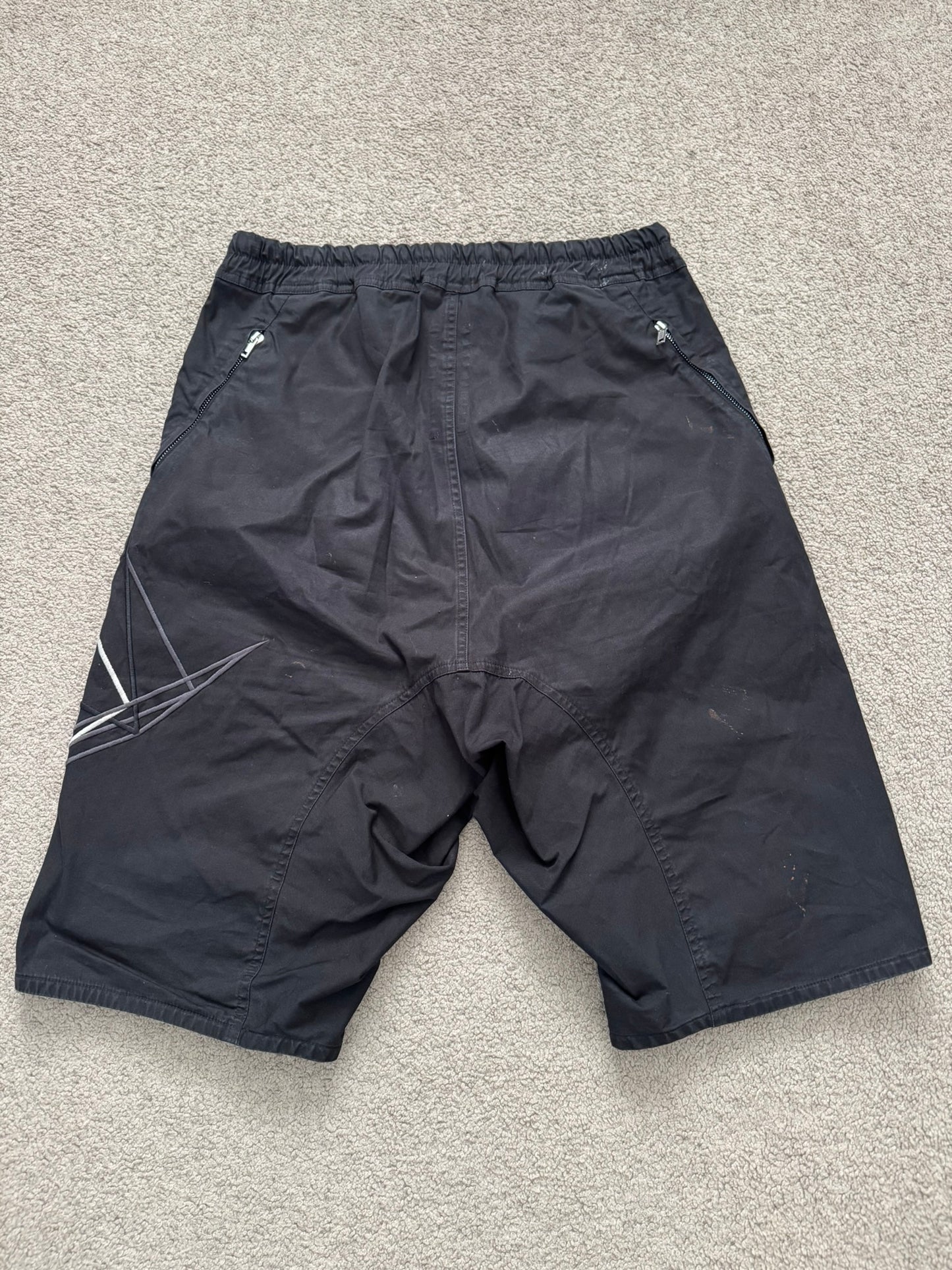 SS19 Rick Owens Mainline Geometric Basket Swinger Shorts