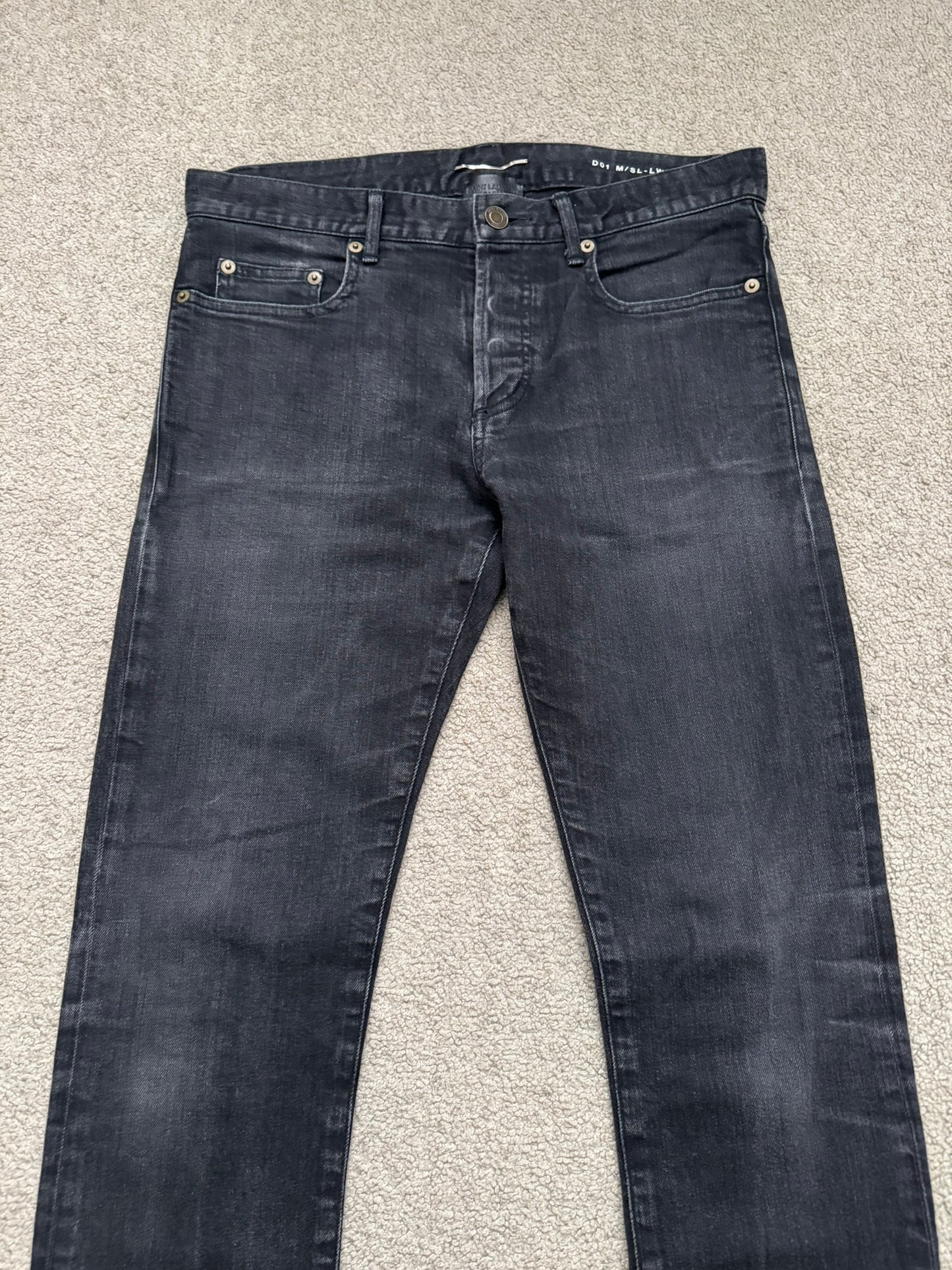 SS16 Saint Laurent by Hedi Slimane Black D01 Denim Jeans
