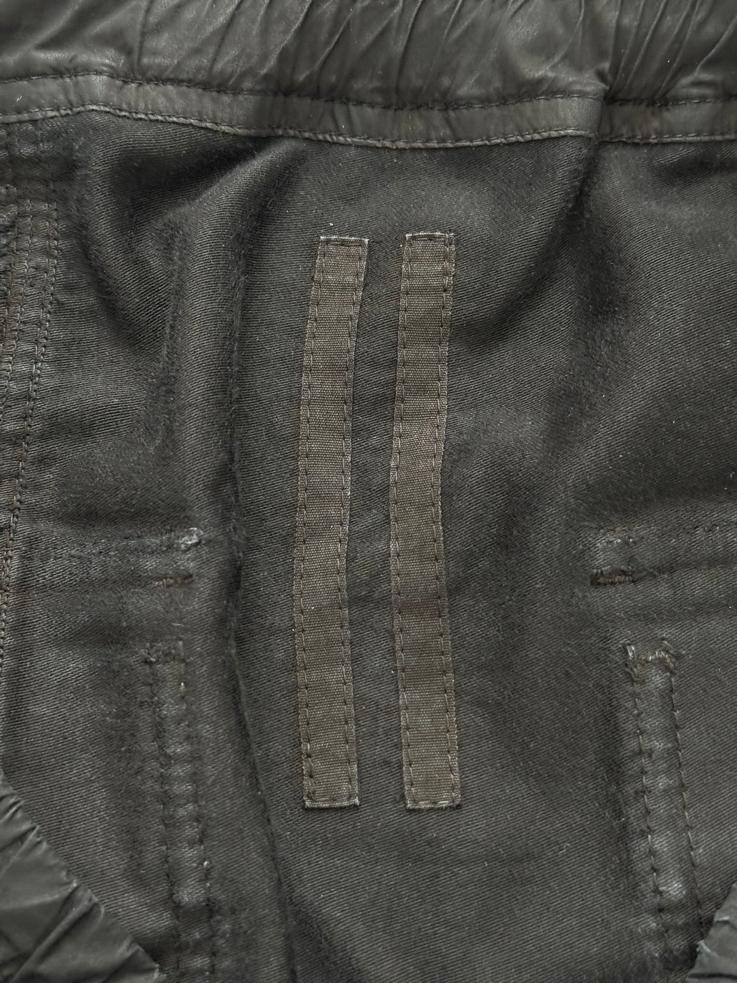 FW14 Rick Owens DRKSHDW Black Cotton Moleskin Pods Shorts
