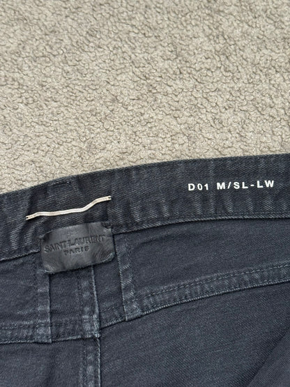 SS16 Saint Laurent by Hedi Slimane Black D01 Denim Jeans