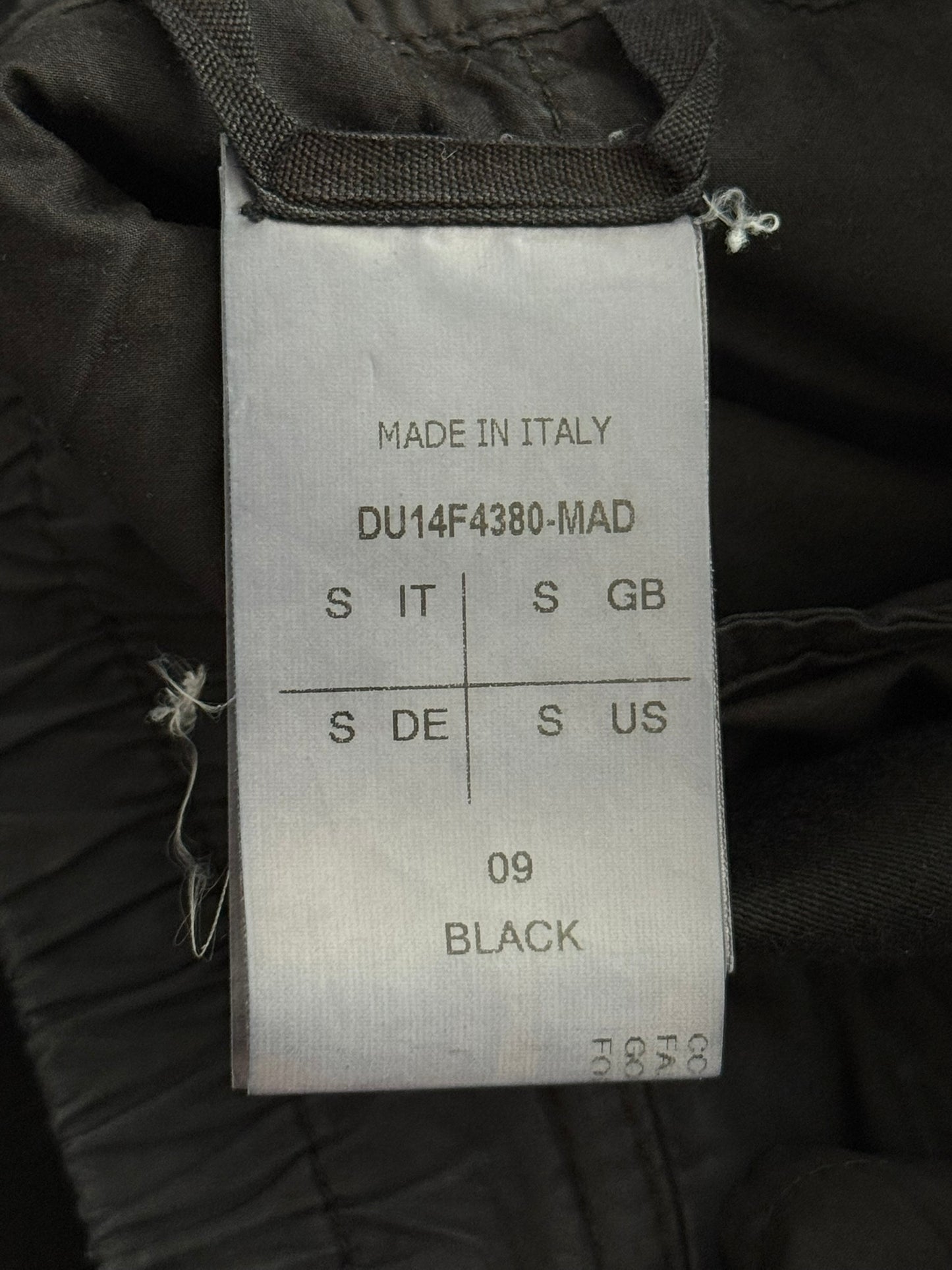 FW14 Rick Owens DRKSHDW Black Cotton Moleskin Pods Shorts