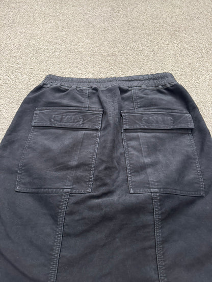 FW14 Rick Owens DRKSHDW Black Cotton Moleskin Pods Shorts