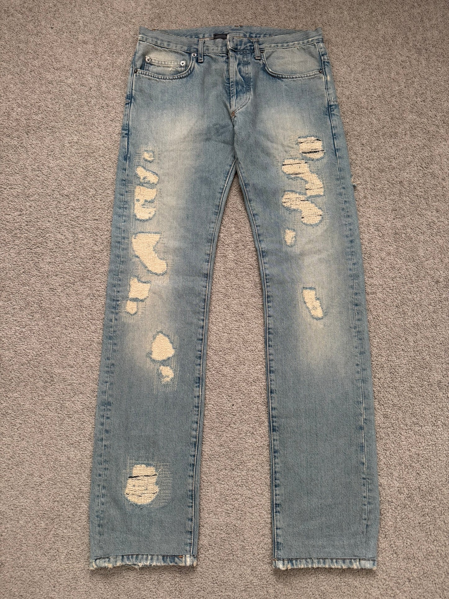 SS06 Dior Homme by Hedi Slimane Crash Distressed Denim Jeans