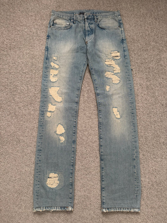 SS06 Dior Homme by Hedi Slimane Crash Distressed Denim Jeans