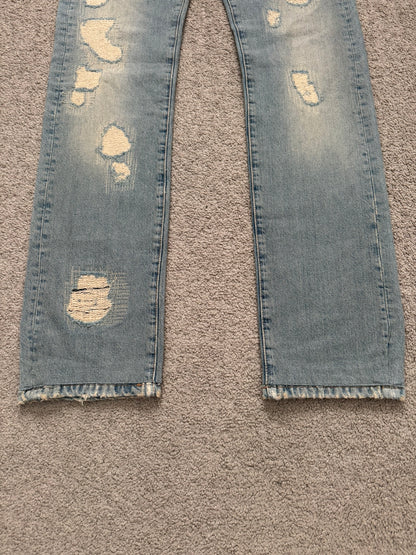 SS06 Dior Homme by Hedi Slimane Crash Distressed Denim Jeans